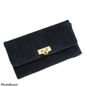 Black Velvet Clutch Purse